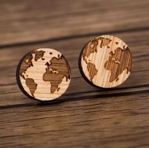 NWT wooden earth design studs